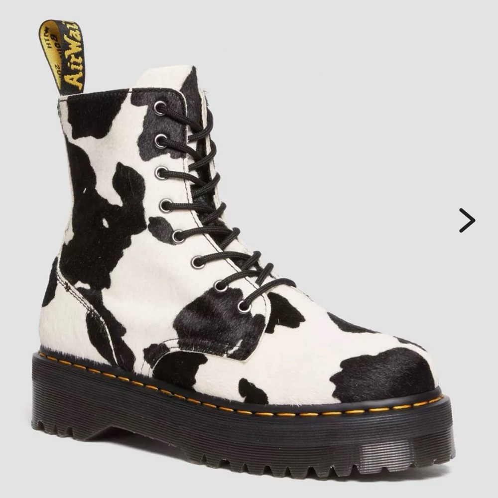 Dr. Martens Jadon Boots Hair-On Cow Print Platforms